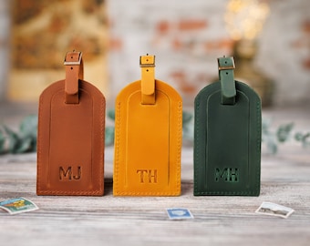 Gepäckanhänger personalisiert - Leder Gepäckanhänger - Hochzeitsgepäckanhänger - Hochzeitsgeschenke - Personalisierte Gepäckstücke