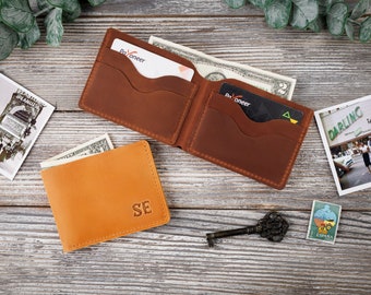 Personalized Wallet For Man - Leather Wallet - Gift For Man - Anniversary Gift -Father's Day Gift - Credit Card Wallet -  Bifold Wallet