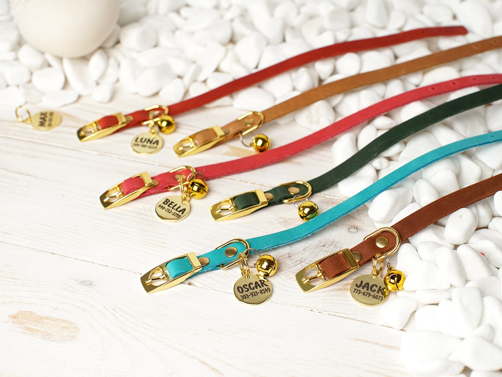 Cat Collar Personalized Leather Cat Collar Handmade Kitten Etsy UK