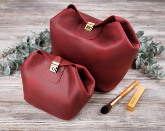 Personalisiertes Dopp Kit für Sie - Geschenk für Frauen - Damen Kulturtasche mit Gravur - Jahrestagsgeschenk für Frauen - Reisekosmetiktasche