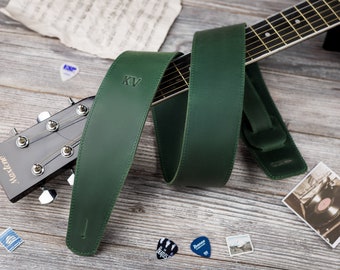 Personalized Guitar Strap - Leather Adjustable Guitar Strap - Custom Strap for Guitar - Musician Gifts - Gift for Men