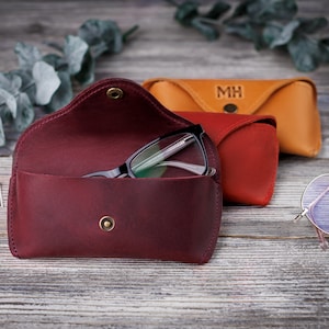 Étui à lunettes personnalisé - étui à lunettes en cuir - étui à lunettes femme - porte-lunettes pour homme - étui à lunettes de soleil personnalisé - étui à lunettes
