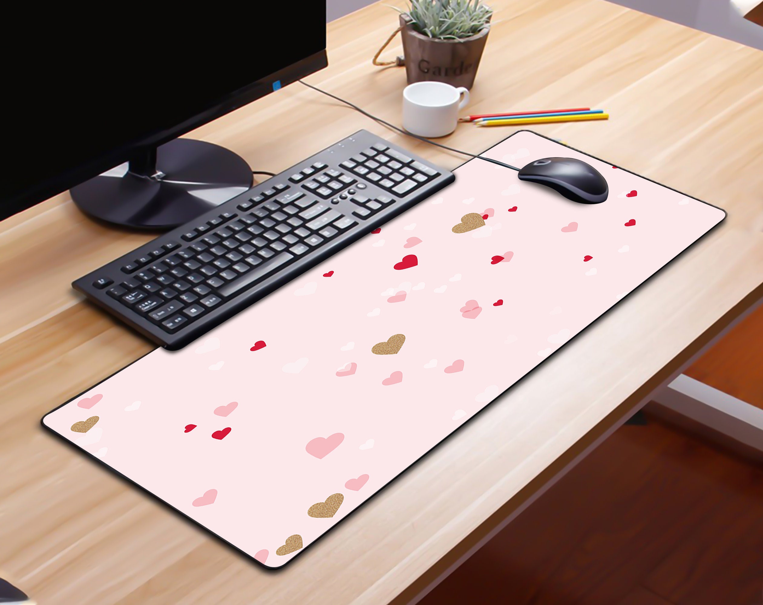 Mousepad Cute Desk Mat Pink Mousepad Large Desk Pad Desk Etsy