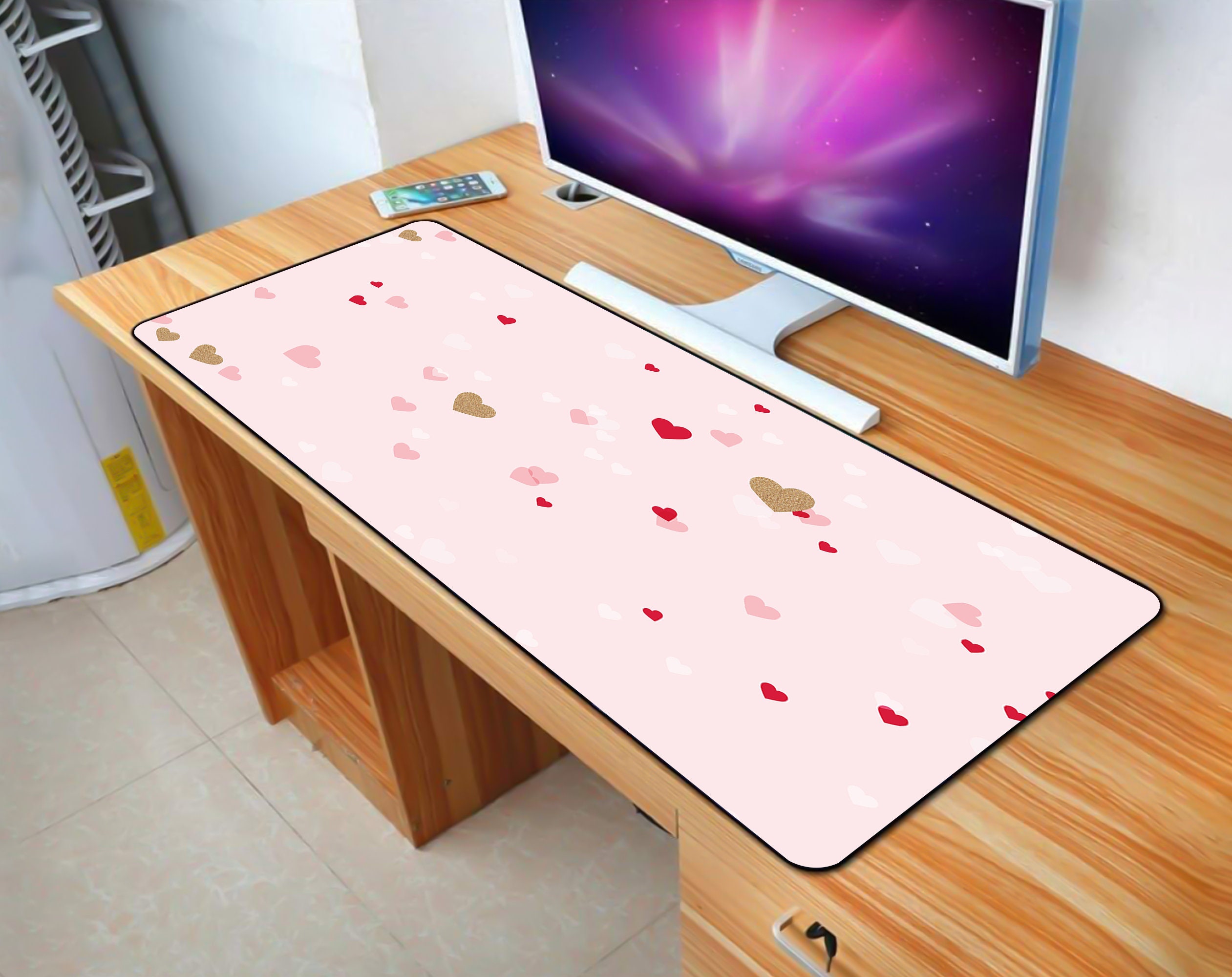Mousepad Cute Desk Mat Pink Mousepad Large Desk Pad Desk Etsy