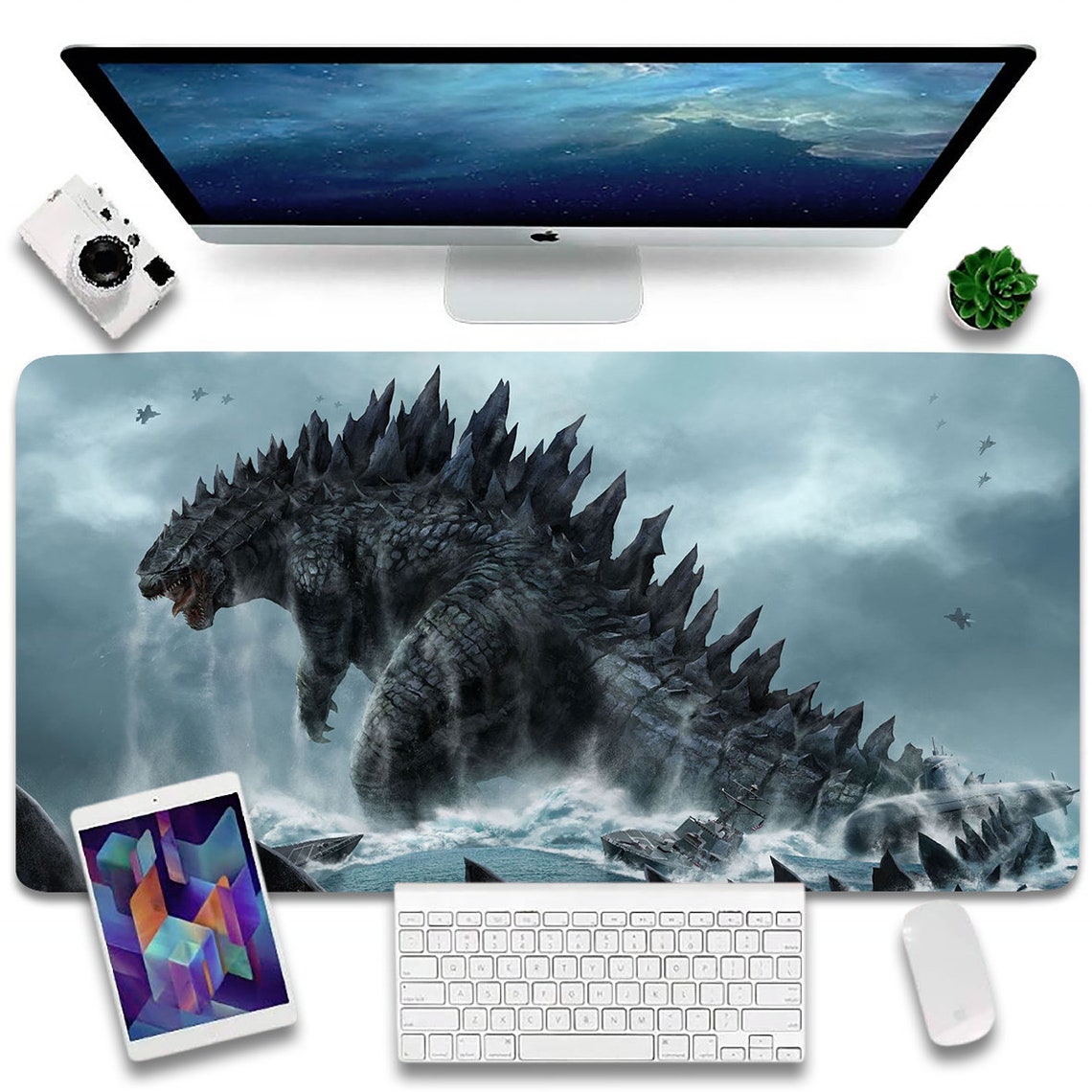 Mouse pads King Kong Battle Kong vs Godzilla desk mat Etsy