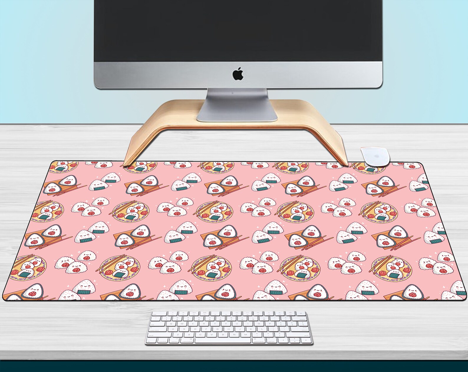 Japanese Art Mouse Pad Custom Desk Mat Leather Mouse Pad Etsy