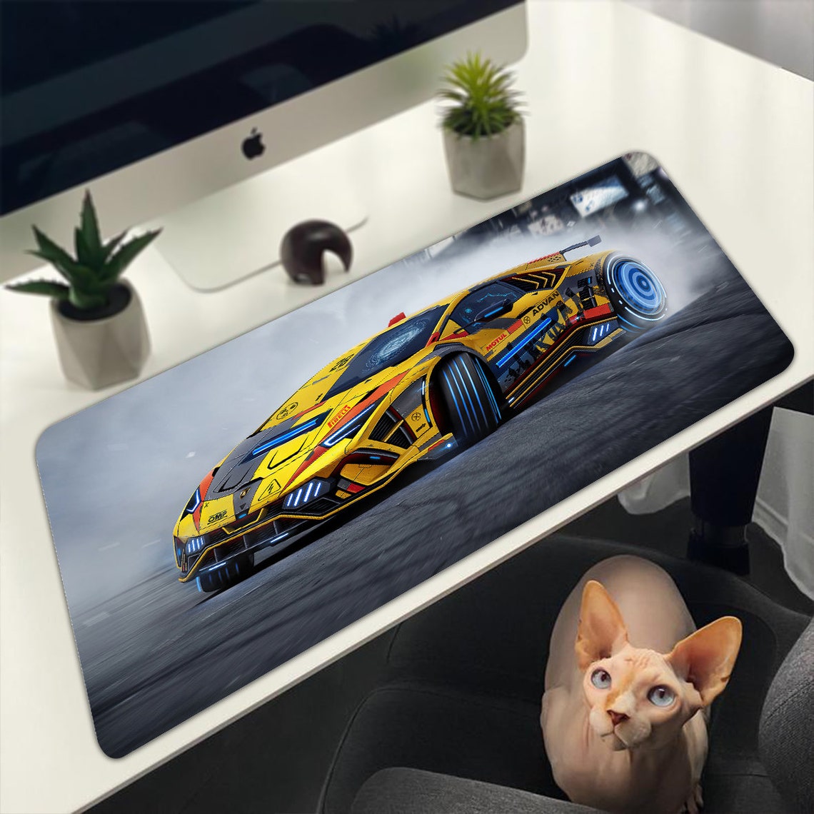 Cute Car Desk Pad/ Anime car mouse pads/ Colorful Large Desk Etsy
