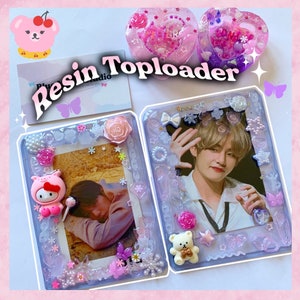 Résine personnalisée Kpop Toploader-Deco Toploader Photocard-kpop porte-carte photoholder porte-clés / cartes pokemon, cadre photo kpop, porte-carte,