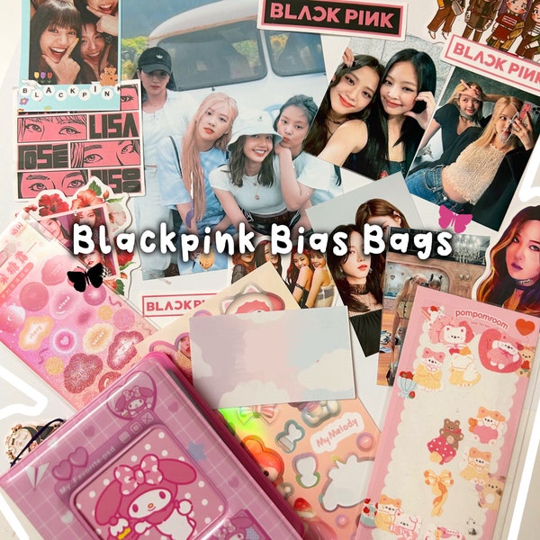 Bias Packs - NoirPink Bias Pack | Polaroids, tirages photo et autocollants - Sac mystère Sacs biais + packs ; Pack Blackpink d'autocollants de merchandising Kpop