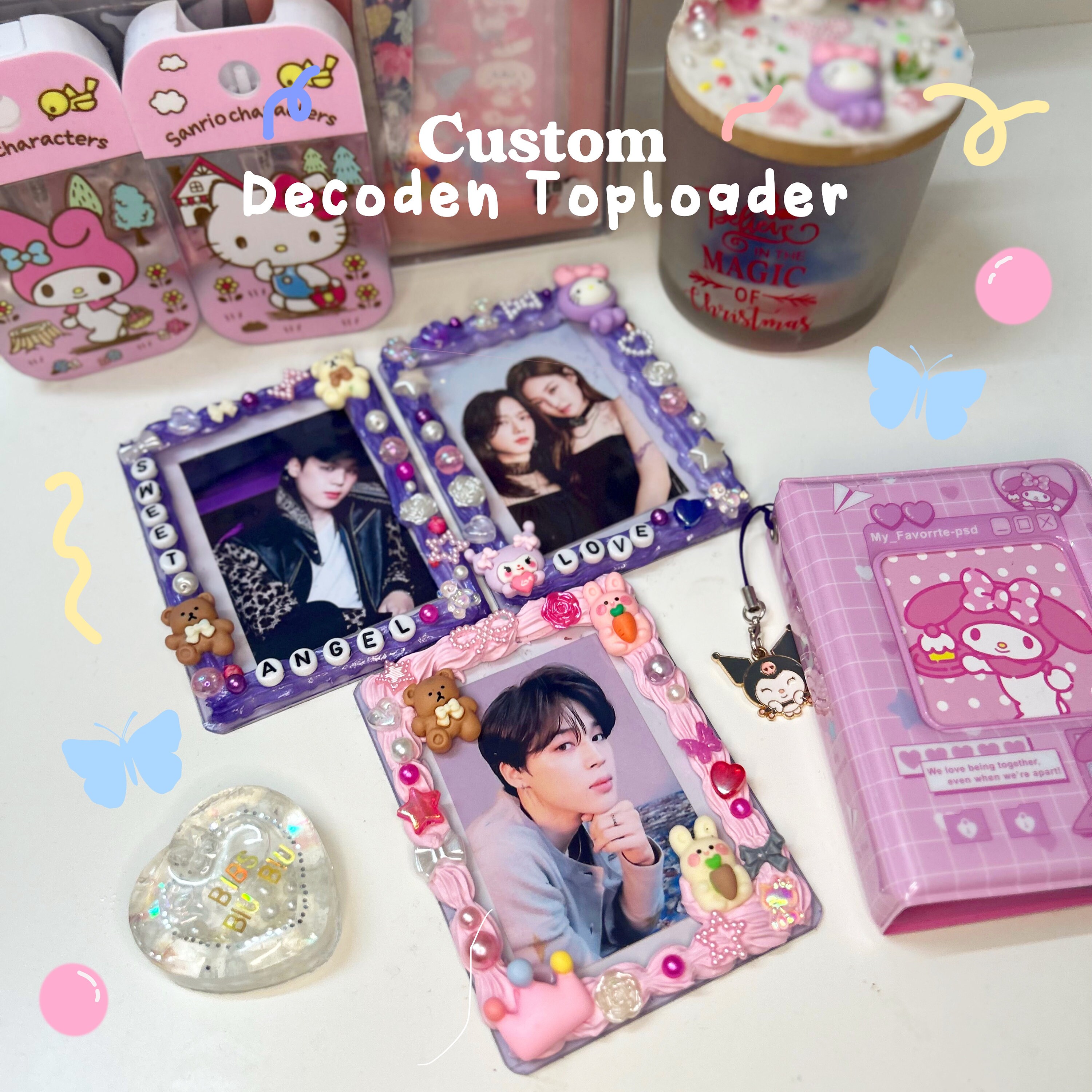3D Decoden Toploader-Cusom K-Pop /Anime / Manga Decoden Top Loader Decorato Decoden Supporti per PC. / toploaders deco carino da collezione - decoden