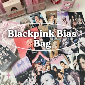 Bias Packs - NoirPink Bias Pack | Polaroids, tirages photo et autocollants - Sac mystère Sacs biais + packs ; Pack Blackpink d'autocollants de merchandising Kpop