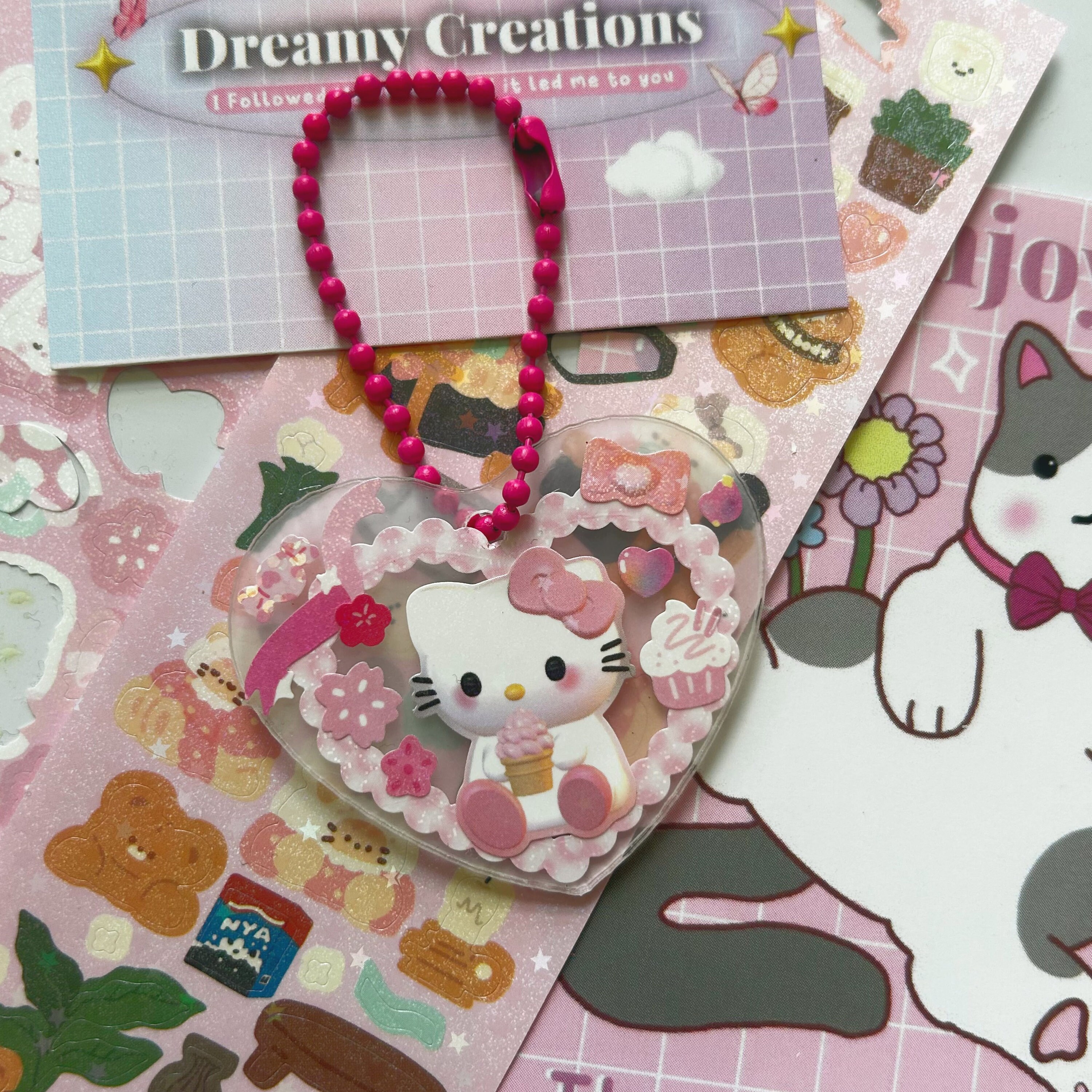 Decorated Keychains Deco Keychains- Cute Kawaii Korean Acrylic Charms for Decorating Kpop ...