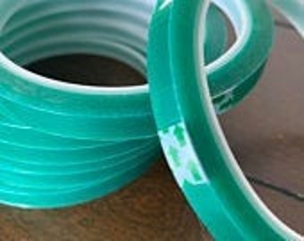 8mm x 33m Sublimation Tape, Heat Transfer Green Silicone PET Polyester Adhesive