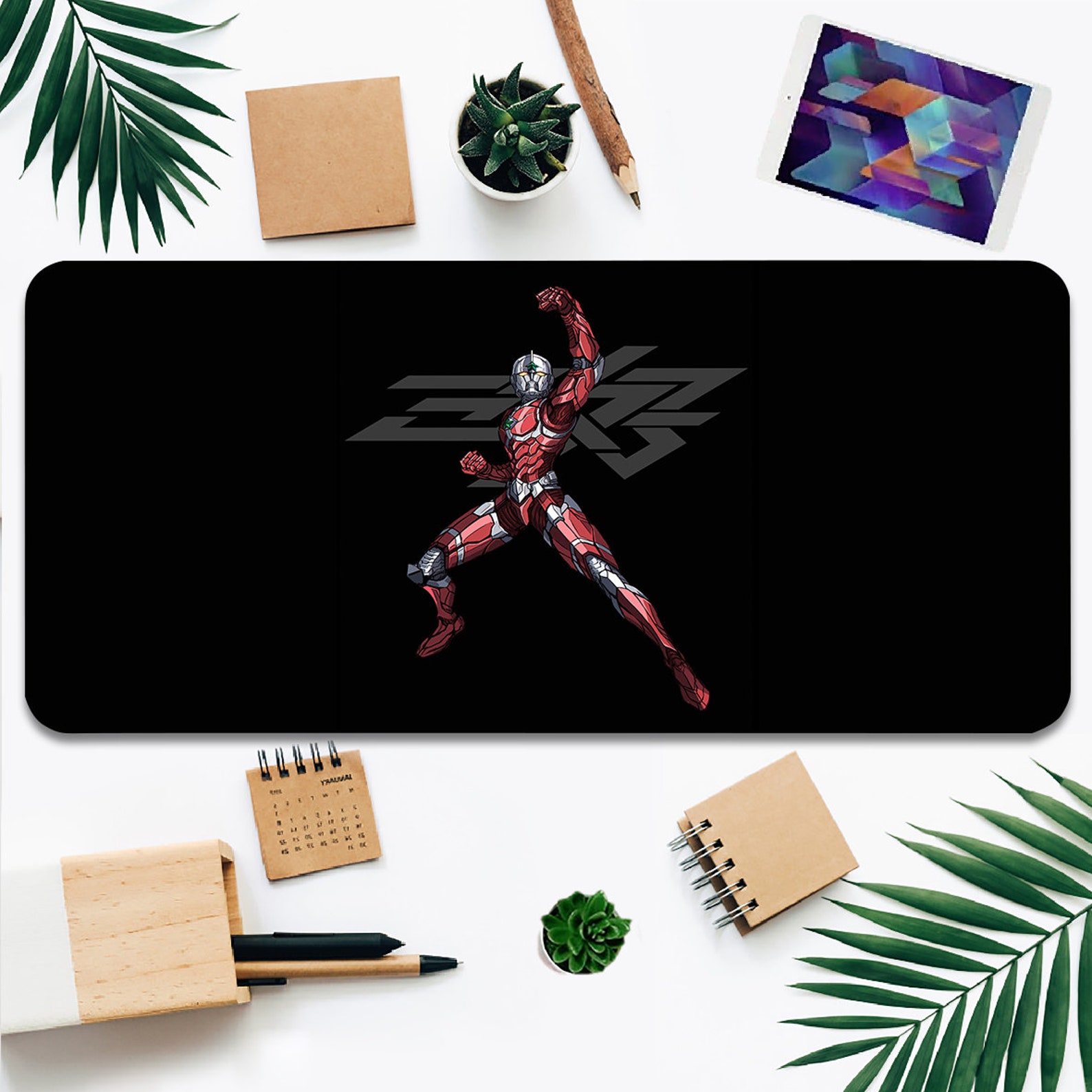 Superhero Mouse pad Captain America Gaming Desk Mat Colored Etsy