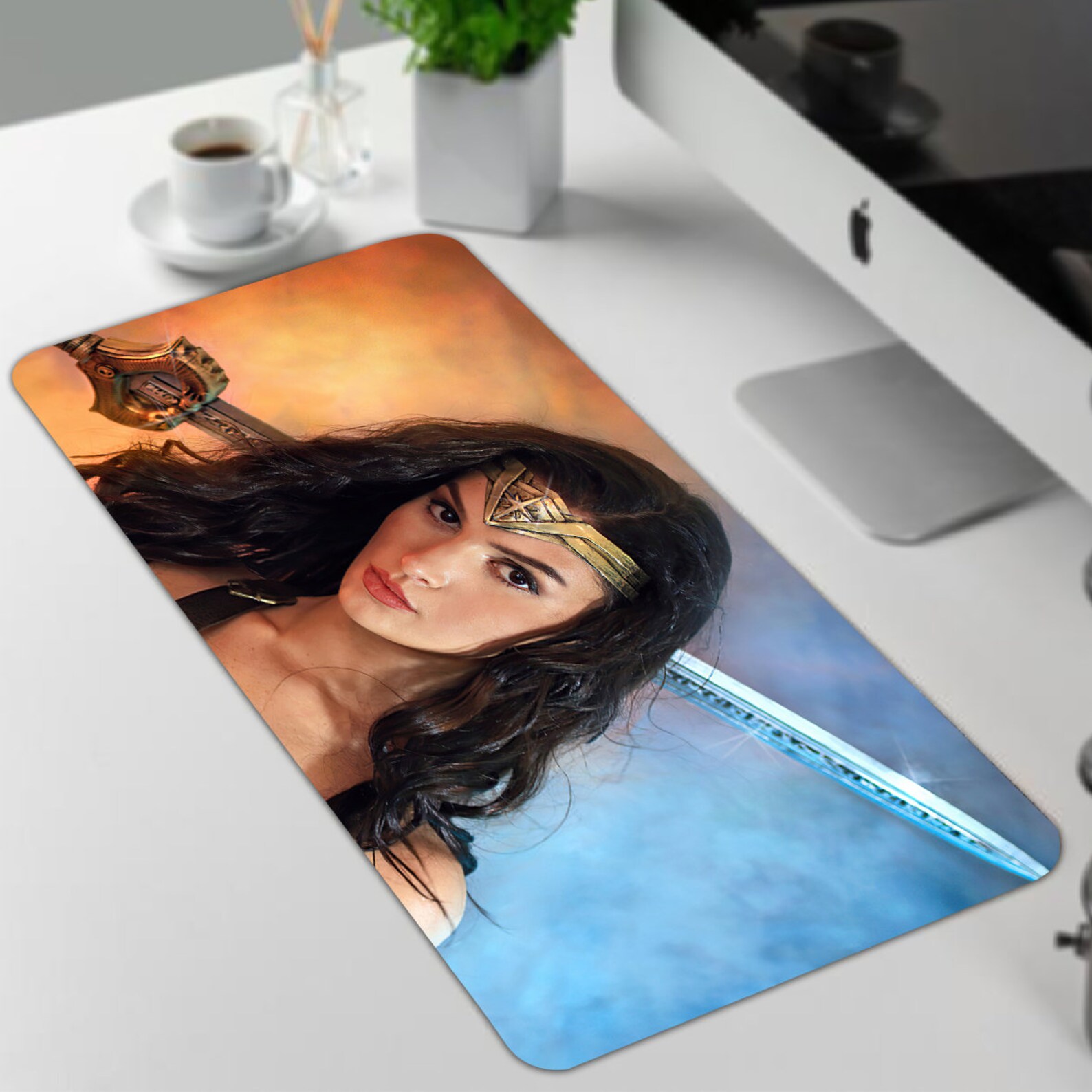 Superhero Mouse pad Captain America Gaming Desk Mat Colored Etsy