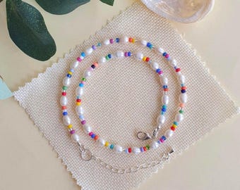 Freshwater pearl necklace - sterling silver