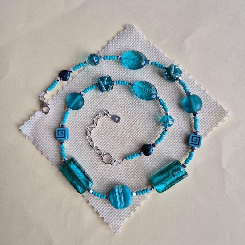 Sterling Silver Turquoise Necklace UK, Turquoise Statement Necklace for