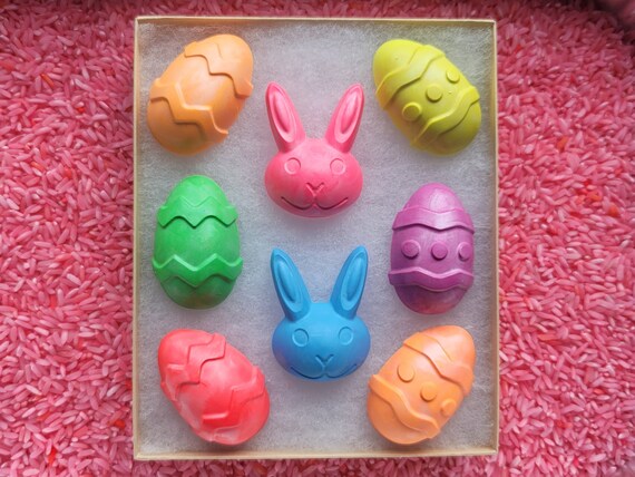 Chunky Neon Perle Osterhase Ei Crayons Helle Lebendige Etsy