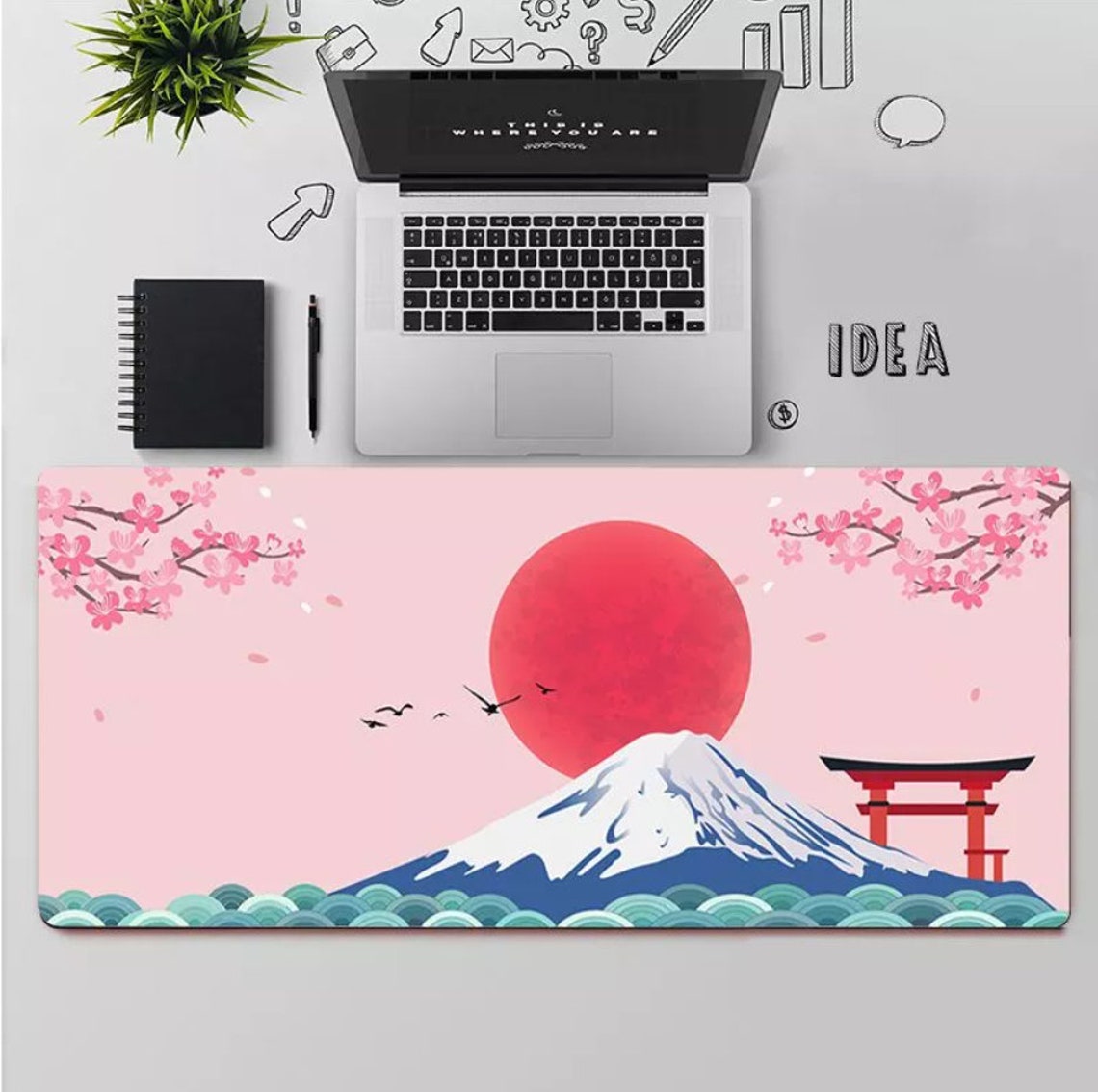 Japanese Mouse Pad Anime Mouse Pad Extra Large Mouse Pad Etsy