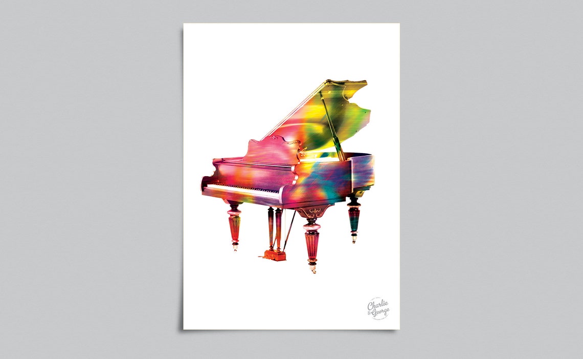 Contemporary Abstract Piano Print Piano Art Music design Etsy