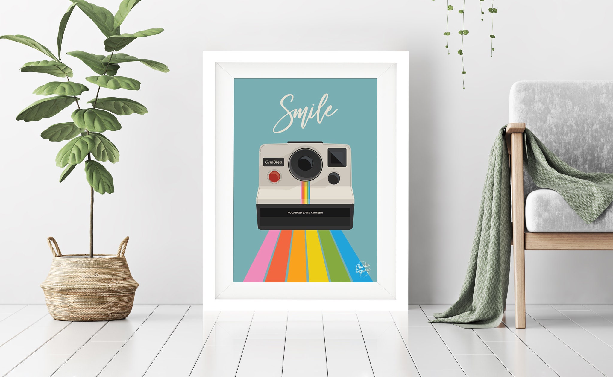 Polaroid camera print traditional camera print Smile Home | Etsy