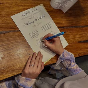 Personalisiertes Nikah Zertifikat – Islamische Hochzeitserinnerung