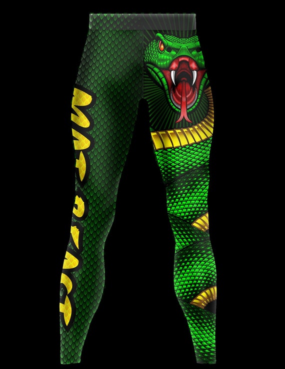 Snake Mens Spats Compression Pants for MMA Jiu Jitsu Martial Arts