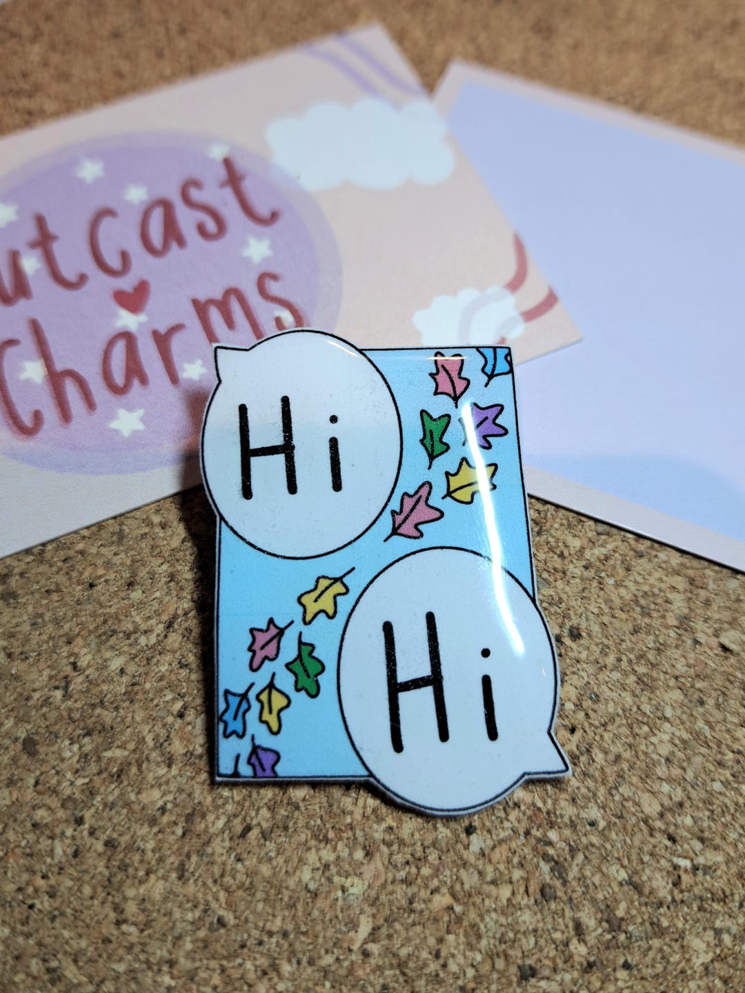 Heartstopper Inspired 'hi' Pin- Handmade Shrink Plastic Pin - Etsy
