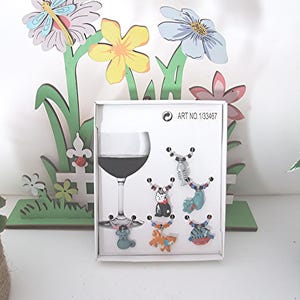 Lot de 6 marque verres avec des chats, pour les amoureux de ces petits félins