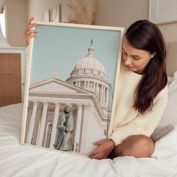 Oklahoma Capitol | Oklahoma City | Photography Poster || Native/Indian American, Southwestern, OKC Gift, Airbnb Decor, Downtown