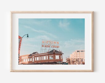 Midtown Plaza Court | Oklahoma City | Photography Print & Poster || Midtown Okc, OKC Travel, Oklahoma Print, Okc Wall Art, Office Print