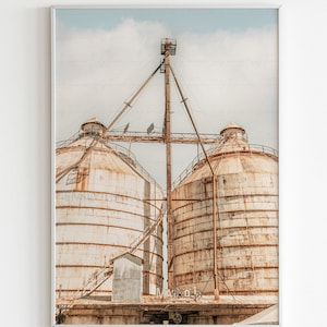 The Silos | Waco, Texas Photography | Luster Print : Unframed || marketplace, farmhouse wall art, rustic decor, gift for her, rustic, travel