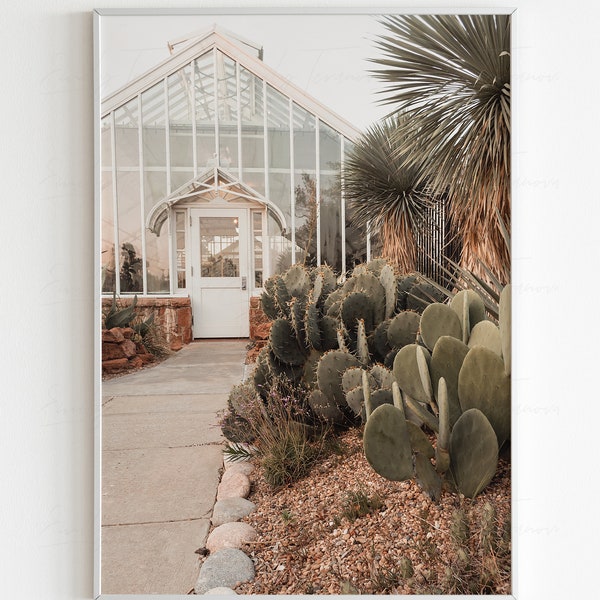 Bohemian Greenhouse | Oklahoma | Photography Print & Poster || botanical, airbnb art, gift for her, cactus, succulent, plants, nursery