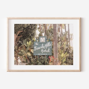Beverly Hills | California Photography | Luster Print : Unframed || los angeles wall art, palm tree, retro airbnb decor, gift for her