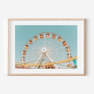 Santa Monica | California Photography | Luster Print : Unframed || los angeles beach, travel, pacific park, ferris wheel, game room wall art