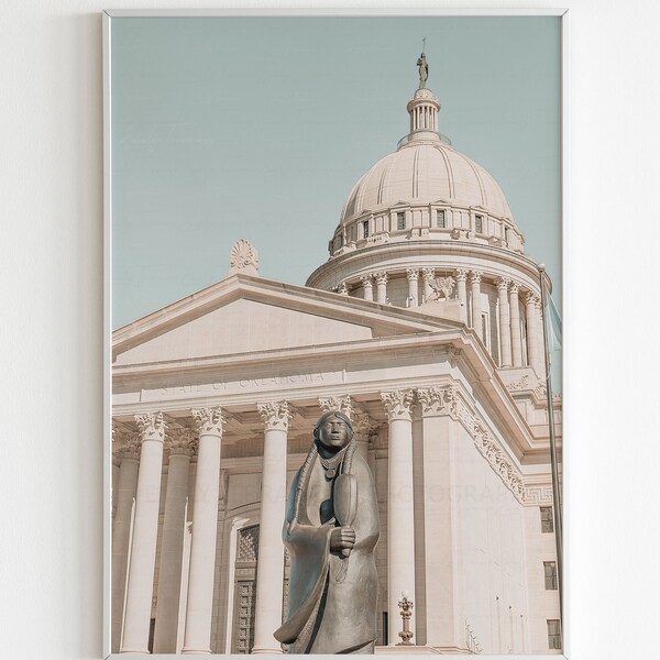 Oklahoma Capitol | Oklahoma City || Photography Print || Native/Indian American, Southwestern, OKC Gift, Travel, Downtown, Airbnb