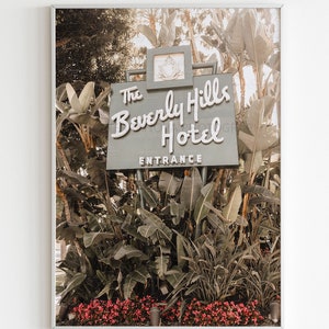 Beverly Hills | California Photography | Luster Print : Unframed || los angeles wall art, boho teen girl decor, cute retro home, luxury gift