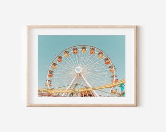 Santa Monica | California Photography | Luster Print : Unframed || los angeles beach, travel, pacific park, ferris wheel, game room wall art