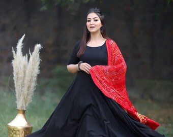 Black Anarkali - Etsy Australia