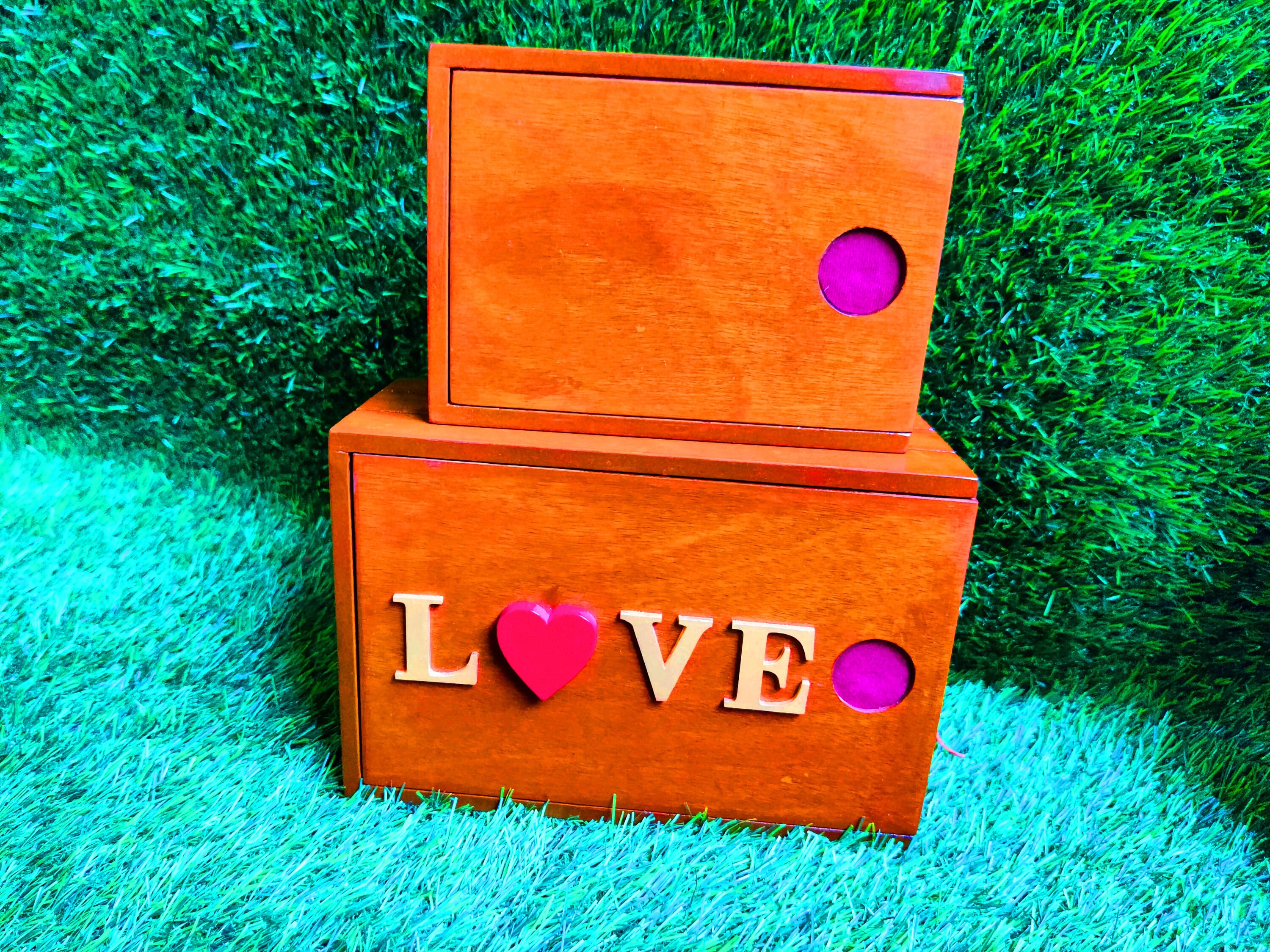 Caja combinada de almacenamiento de madera hecha a mano de la | Etsy