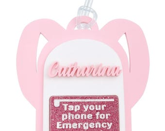 Backpack Emergency Contact Tag SVG | Kids Safety NFC Tag | Laser Cut File