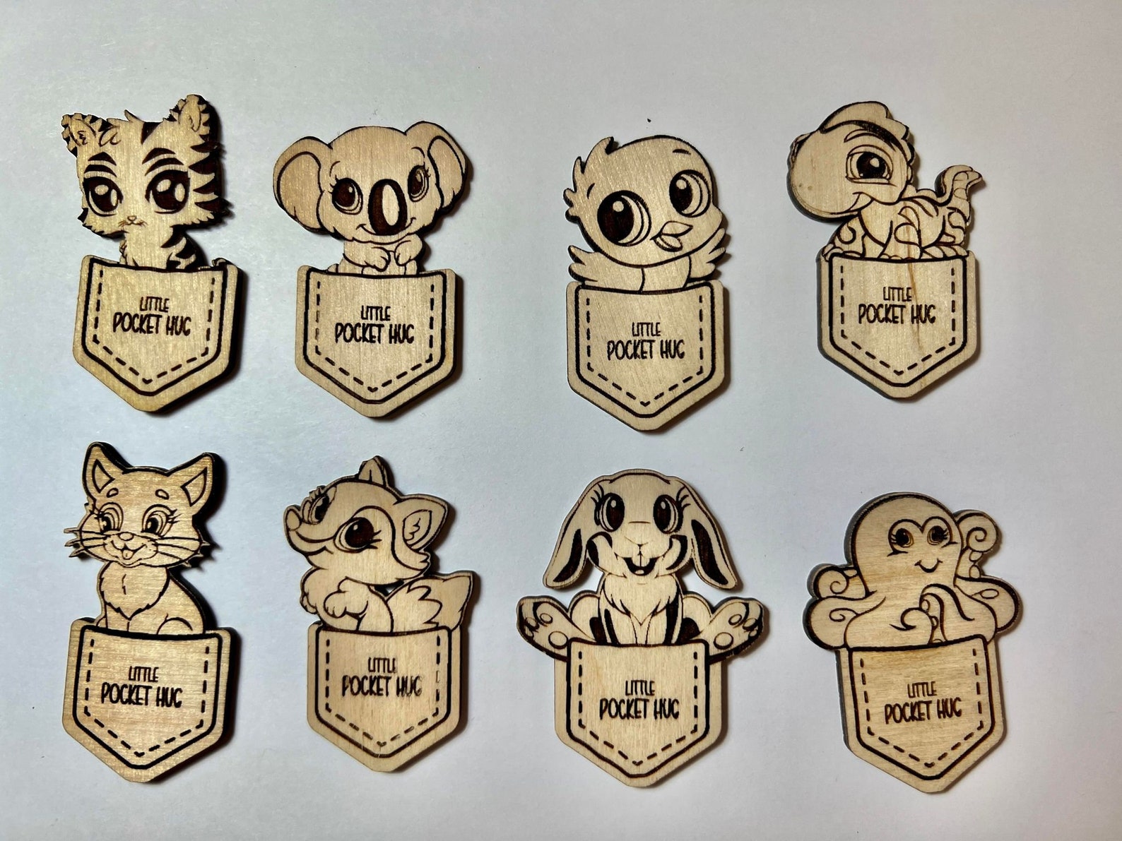 Pocket Hug Pal Cute Animals SVG File 2 Etsy Canada