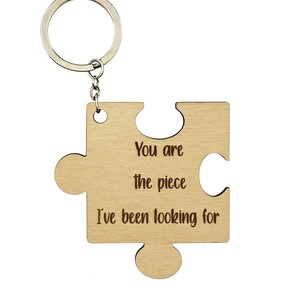 Puzzle Piece Keychain SVG: Romantic Couples Gift Laser Cut File