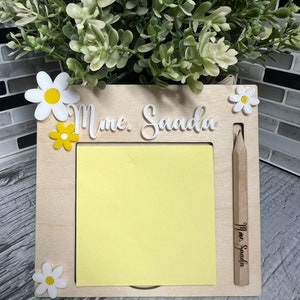Personalisierter Haftnotizhalter, personalisierter Haftnotizhalter, Lehrergeschenk zum Jahresende, Lehrer-Wertschätzungsgeschenk SVG-Datei
