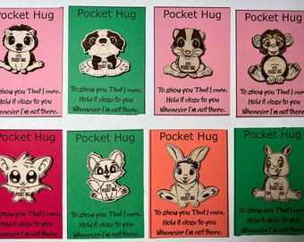 Pocket Hug Printable Card - Etsy