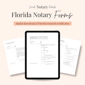 Moduli di giuramento, riconoscimento e fotocopie certificate della FLORIDA per i notai!