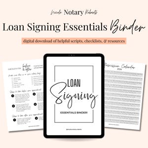 Loan Signing Essentials Binder: Notary Scripts & Checklists (PDF Download)