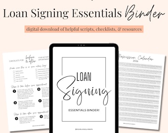Loan Signing Essentials Binder: Notary Scripts & Checklists (PDF Download)