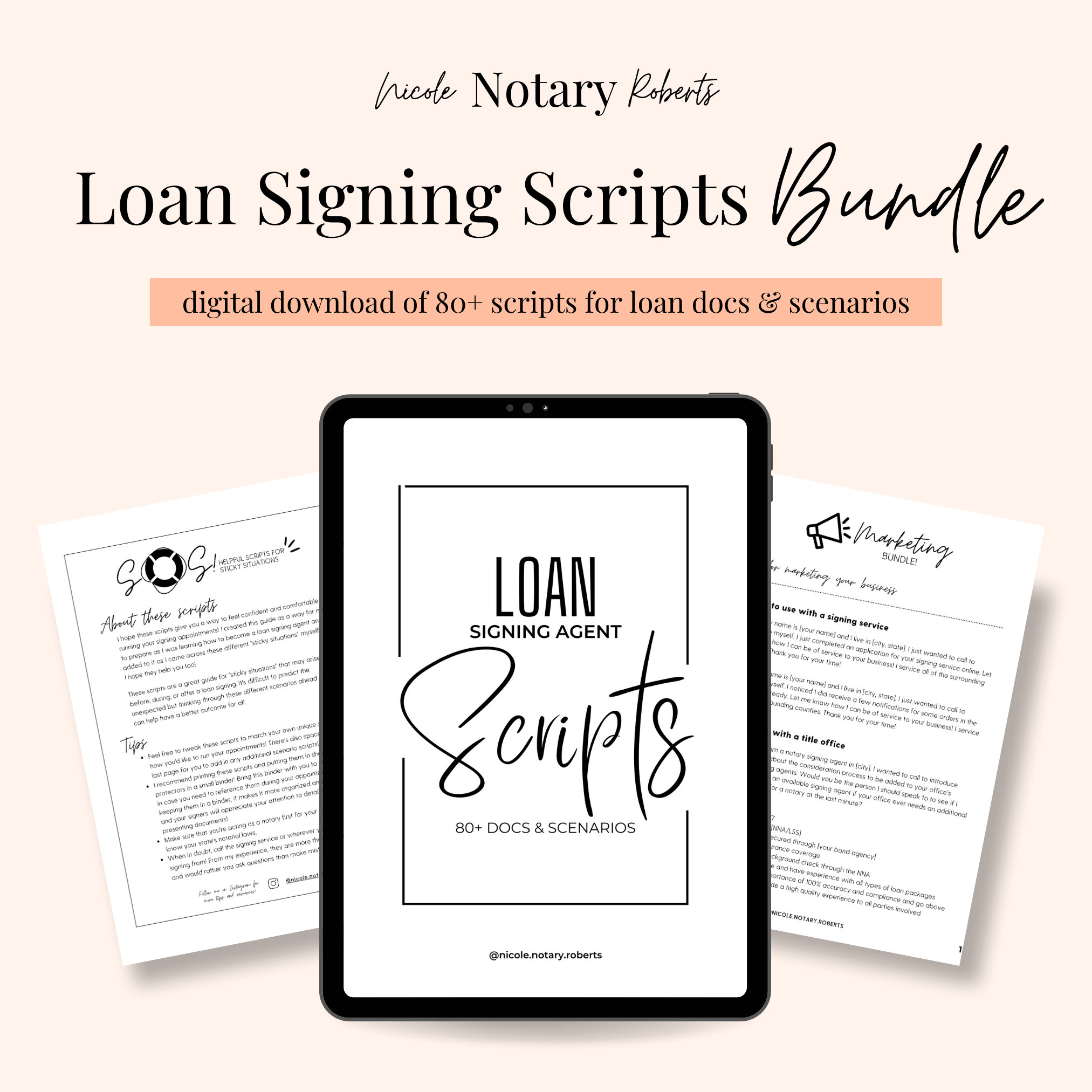 Loan Signing Agent Scripts Bundle: 80+ Documents & Scenarios (PDF ...