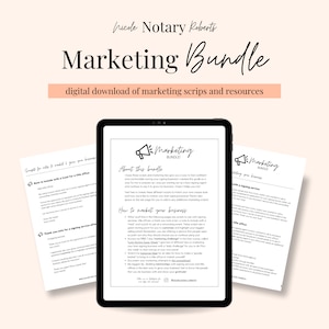 Marketing Bundle for Notaries & Loan Signing Agents! Learn to Market and Grow your Business!